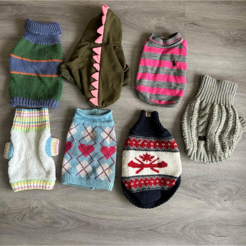 Colorful Knitted Dog Sweaters